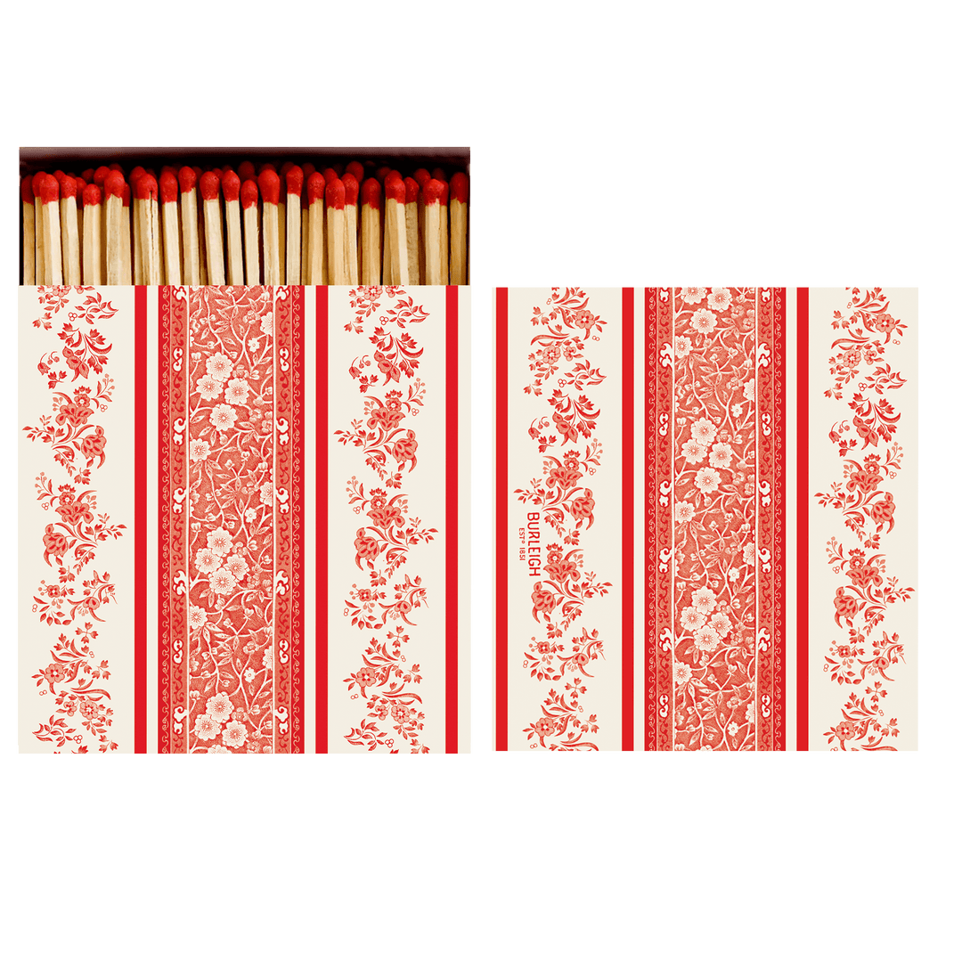 Red Burleigh Stripe Matches - Something Splendid Co.