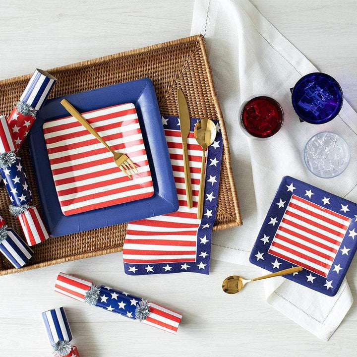 Red, White & Blue Paper Cocktail Napkins - Something Splendid Co.