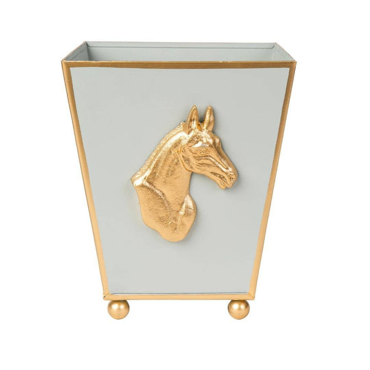 Regency Horse Head Square Cachepot Planter - Something Splendid Co.