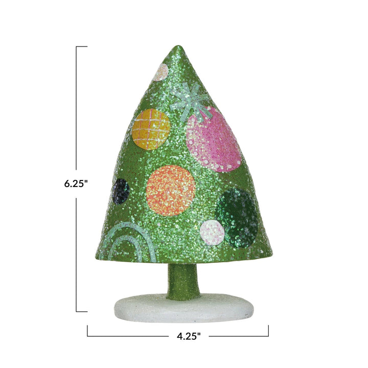 Resin Christmas Tree w/ Dots & Glitter - Something Splendid Co.