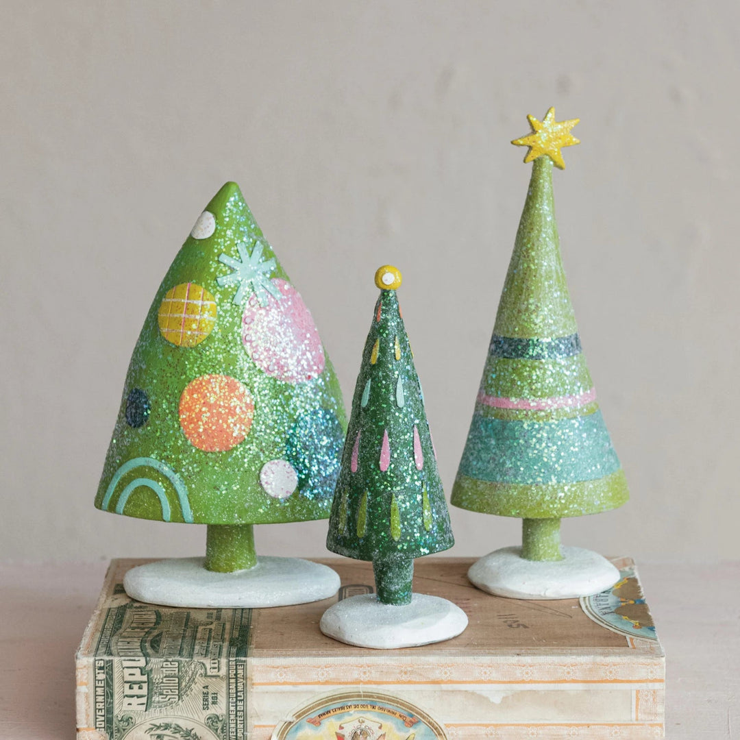 Resin Christmas Tree w/ Dots & Glitter - Something Splendid Co.