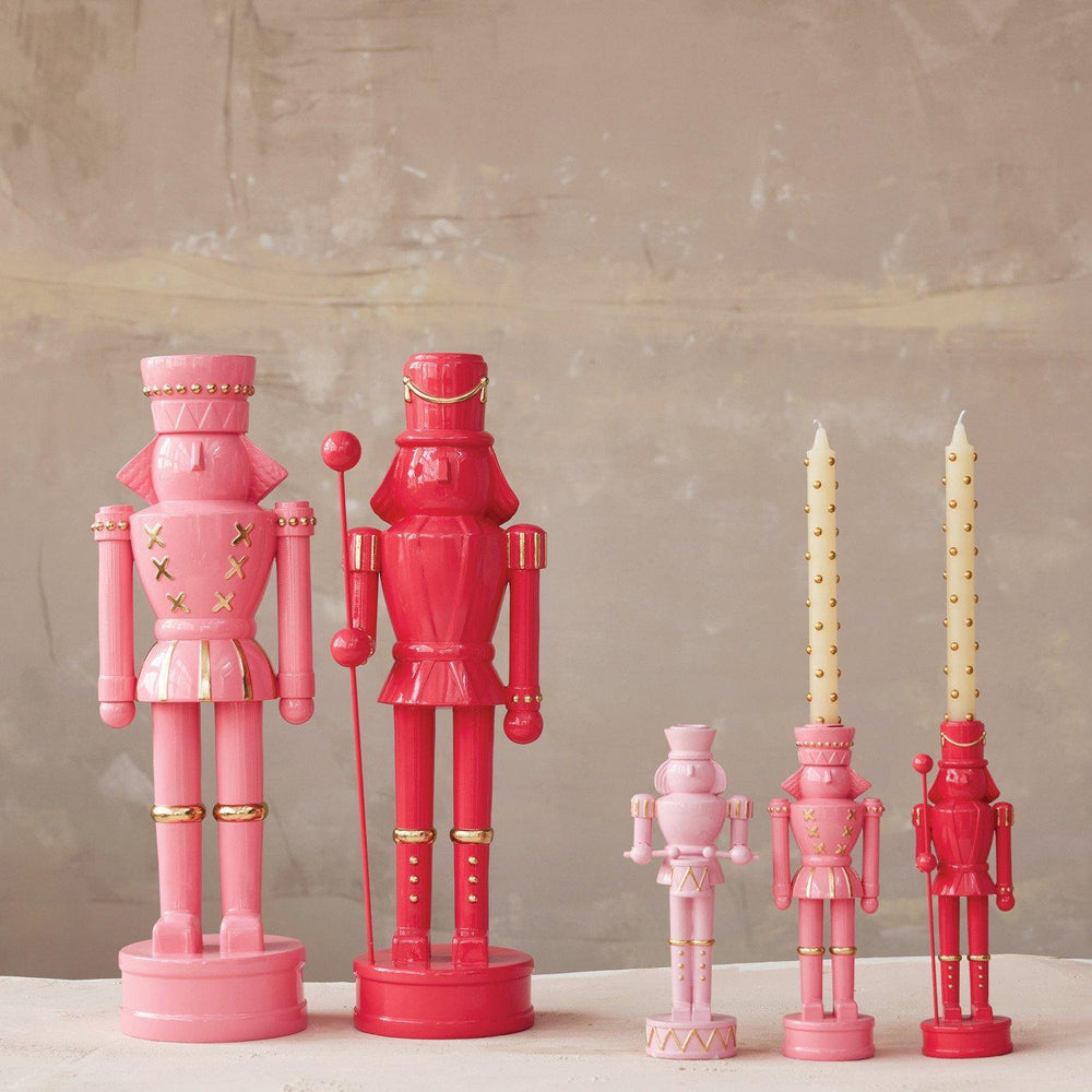 Resin Nutcracker Shaped Taper Holders, 3 Styles - Something Splendid Co.