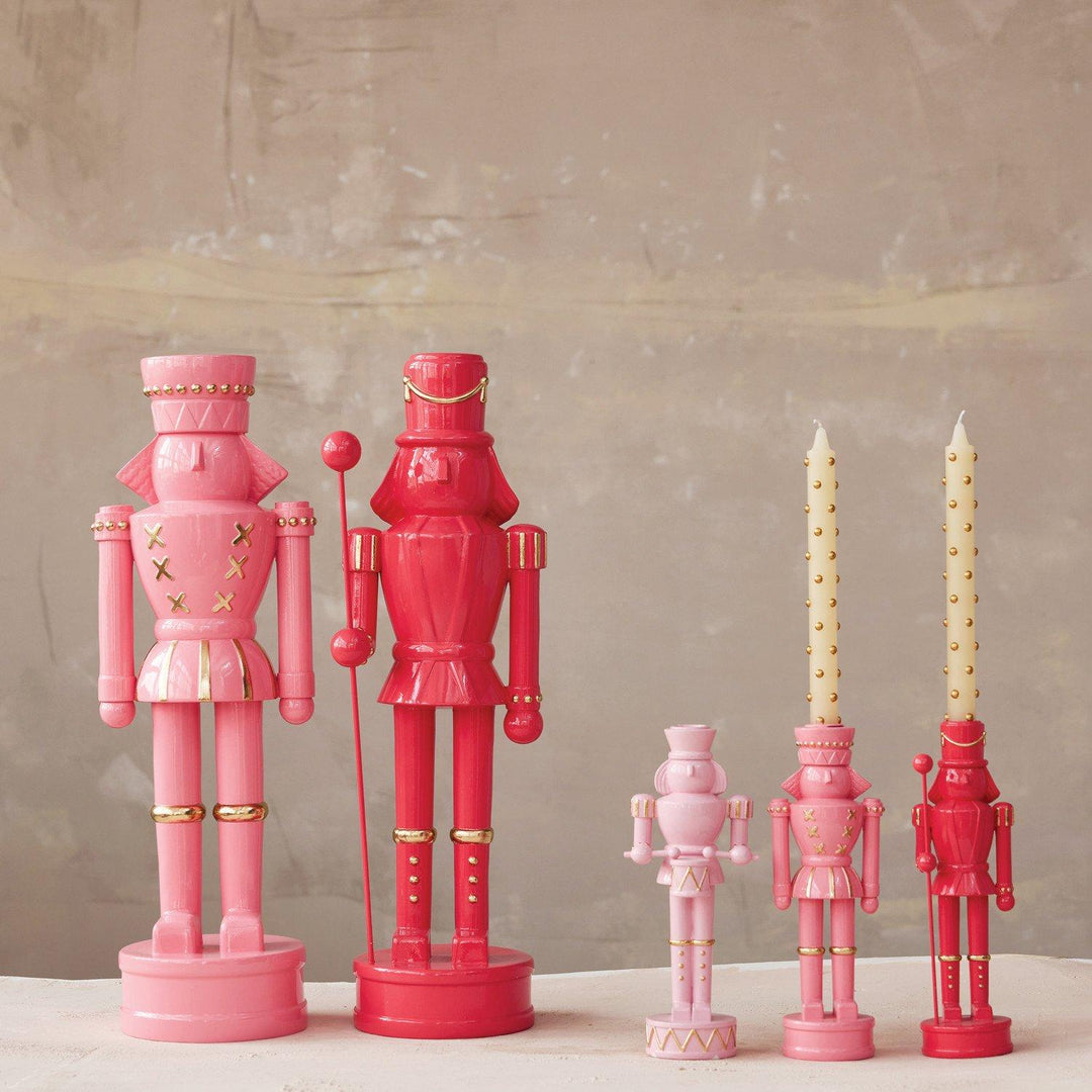Resin Nutcracker Shaped Taper Holders, 3 Styles - Something Splendid Co.