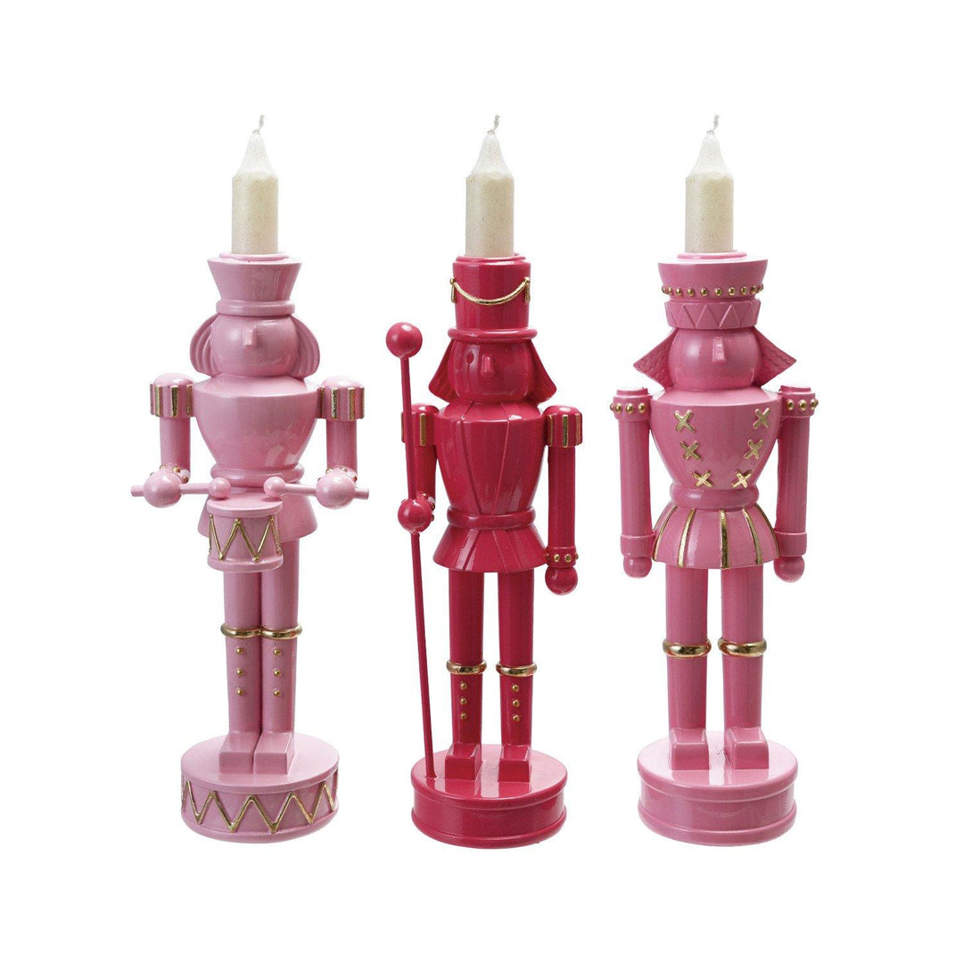 Resin Nutcracker Shaped Taper Holders, 3 Styles - Something Splendid Co.