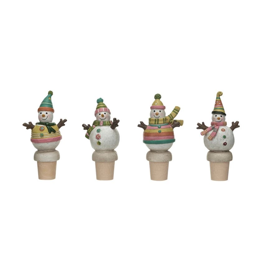 Resin Snowman Bottle Stopper, 4 Styles - Something Splendid Co.