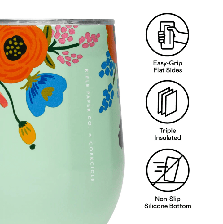 Rifle Paper Stemless | 12oz | Lively Floral - Something Splendid Co.