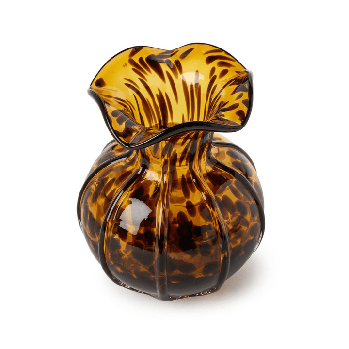 Ruffled Tortoise Print Vase - Something Splendid Co.