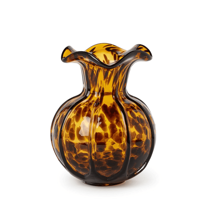 Ruffled Tortoise Print Vase - Something Splendid Co.