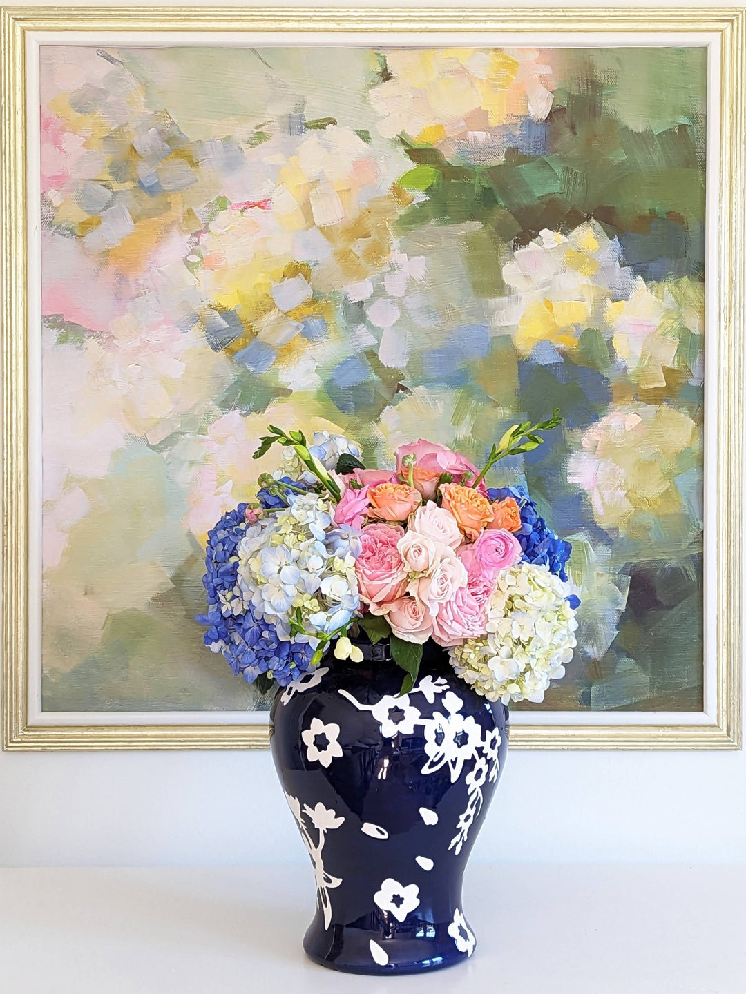 Sakura Ginger Jars in Hydrangea Light Blue - Something Splendid Co.