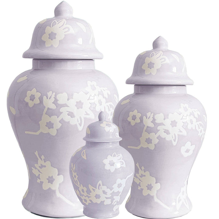 Sakura Ginger Jars in Light Lavender - Something Splendid Co.