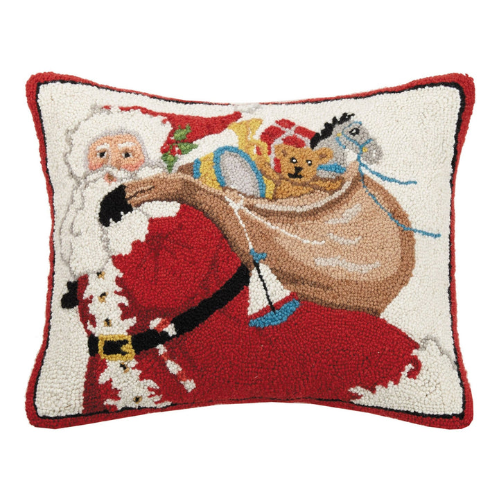 Santa With Bag of Presents Hook Pillow - Something Splendid Co.