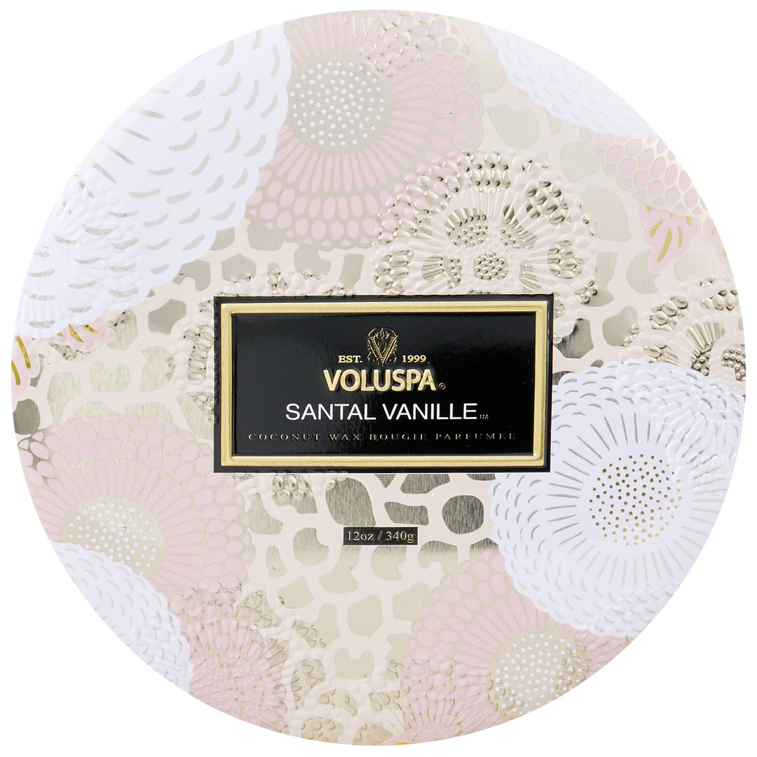 Santal Vanille 3 Wick Tin Candle - Something Splendid Co.