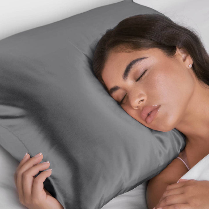 Satin Pillowcase - Charcoal - Something Splendid Co.