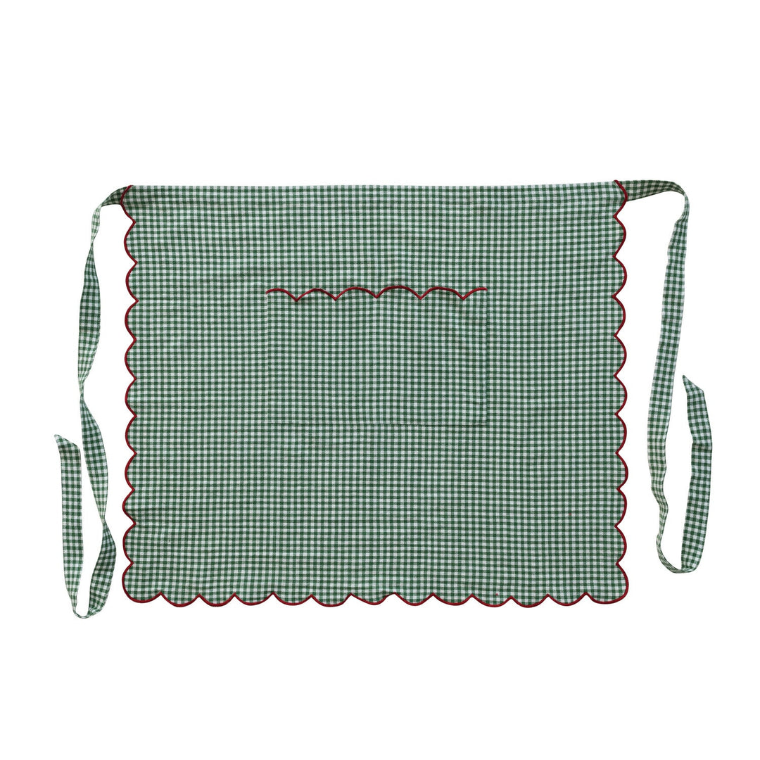 Scalloped Gingham Half Apron - Something Splendid Co.