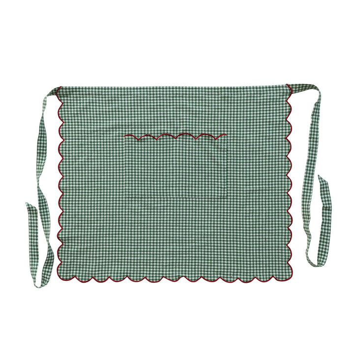 Scalloped Gingham Half Apron - Something Splendid Co.