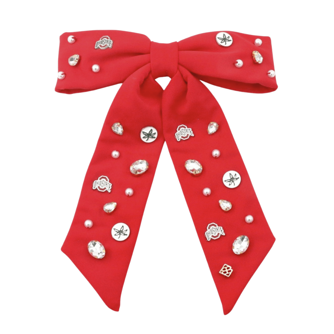 Scarlet Ohio State Bow Barrette - Something Splendid Co.