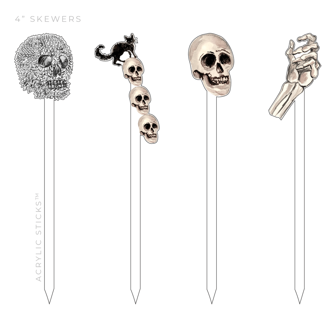 SCARY SKULLS ACRYLIC SKEWER COMBO - Something Splendid Co.