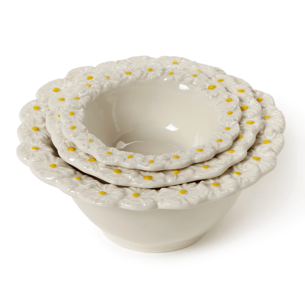 Set of 3 Daisy Bowls - Something Splendid Co.