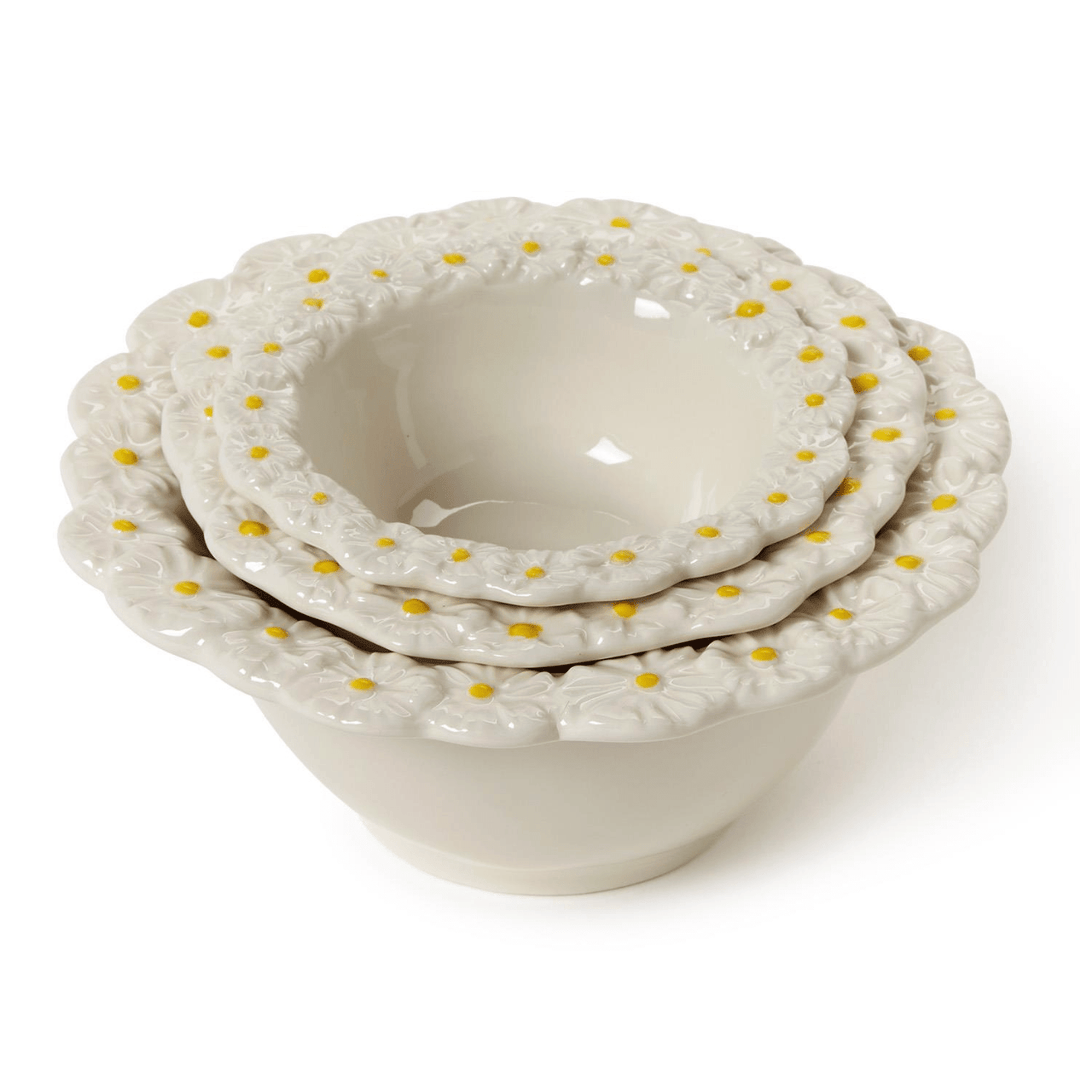 Set of 3 Daisy Bowls - Something Splendid Co.