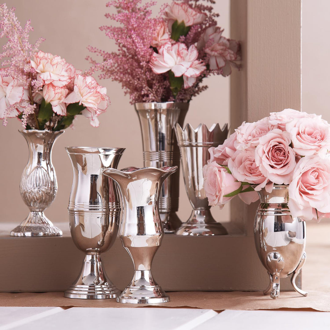 Set of 6 Queen Anne's Silver Vases - Something Splendid Co.
