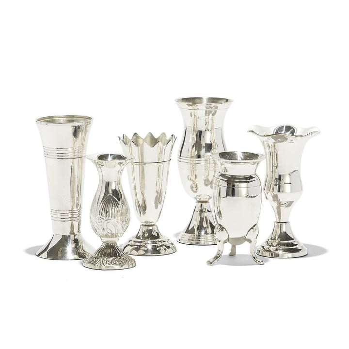Set of 6 Queen Anne's Silver Vases - Something Splendid Co.