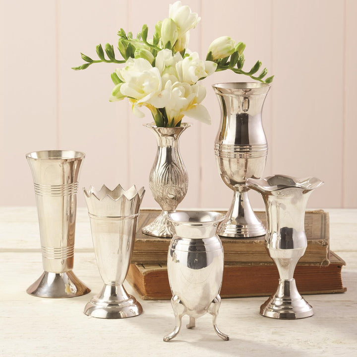 Set of 6 Queen Anne's Silver Vases - Something Splendid Co.
