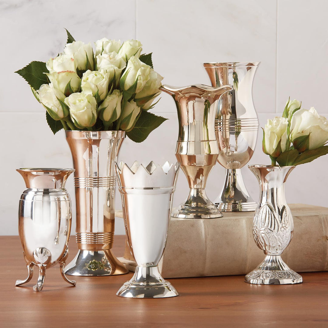 Set of 6 Queen Anne's Silver Vases - Something Splendid Co.