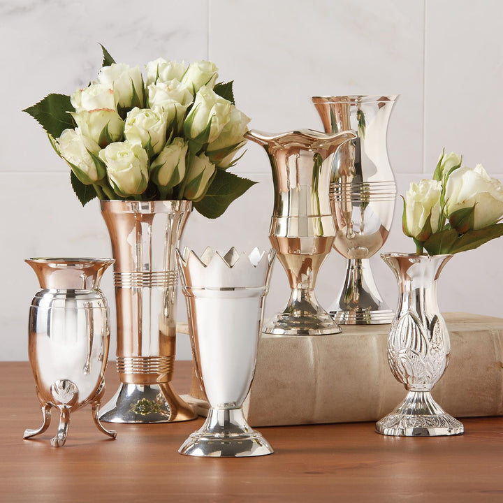 Set of 6 Queen Anne's Silver Vases - Something Splendid Co.