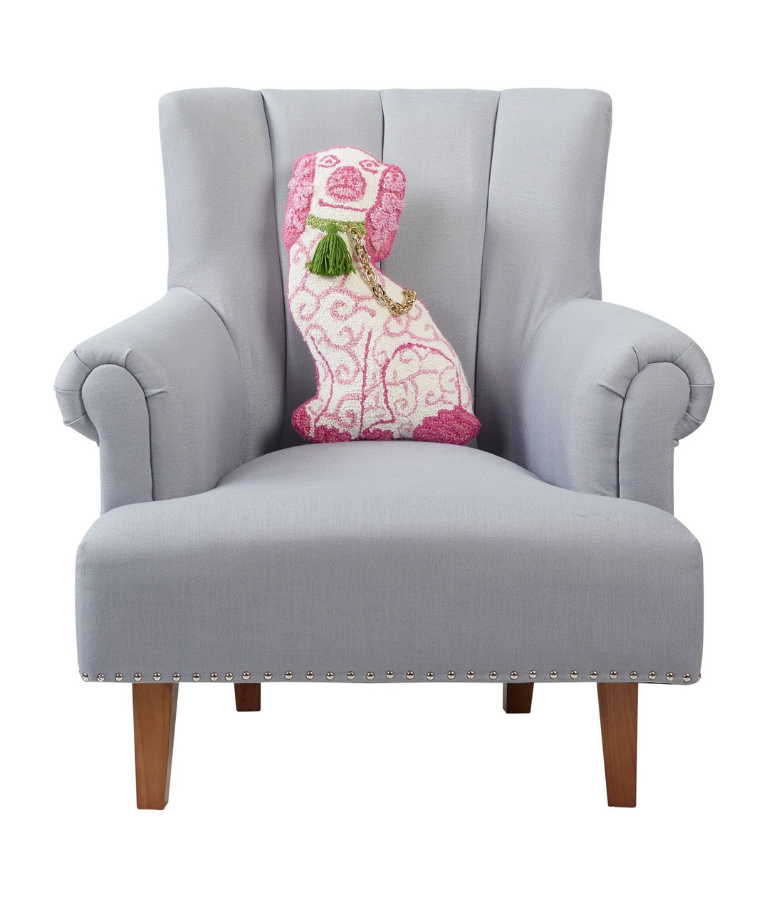 Shaped Chinoiserie Dog Hook Pillow - Something Splendid Co.