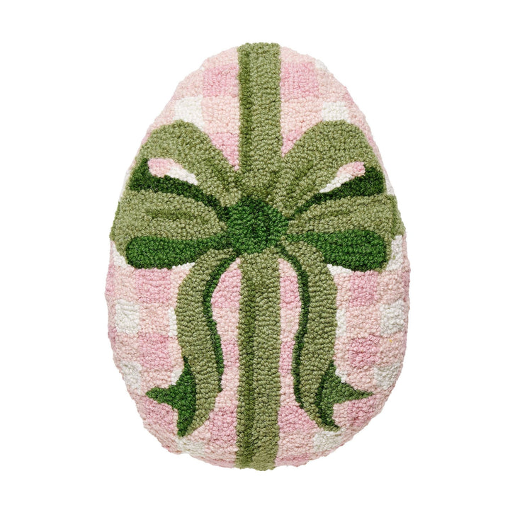 Shaped Gingham Easter Egg Hook Pillow - Something Splendid Co.