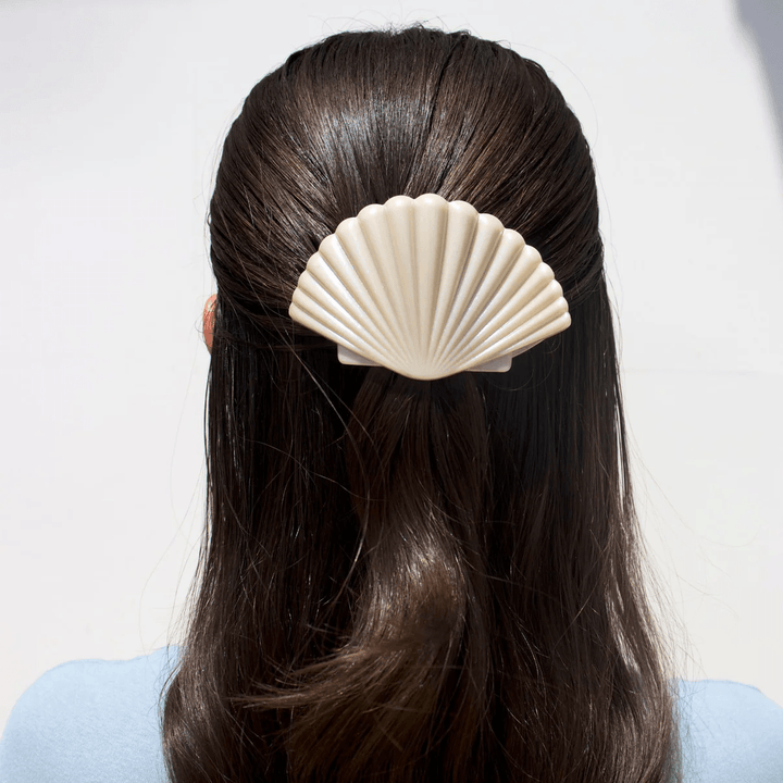 Shimmering Shell Medium Flat Hair Clip - Something Splendid Co.