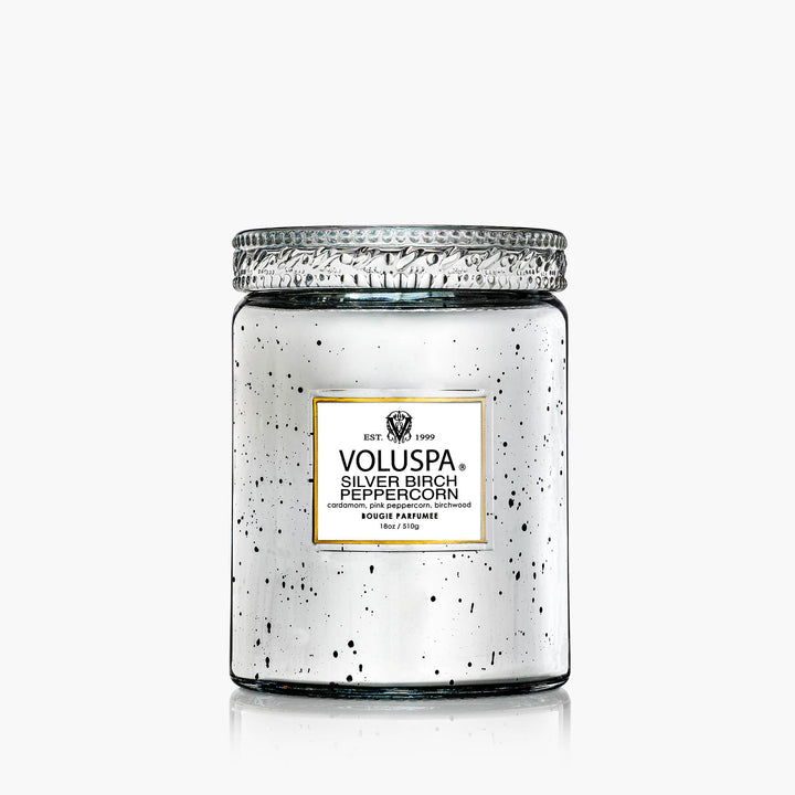 Silver Birch Peppercorn Large Jar Candle - Something Splendid Co.