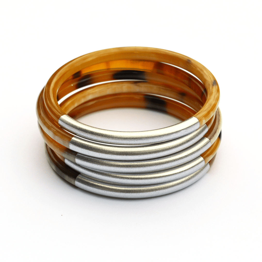 Silver Metallic Bangles - Something Splendid Co.