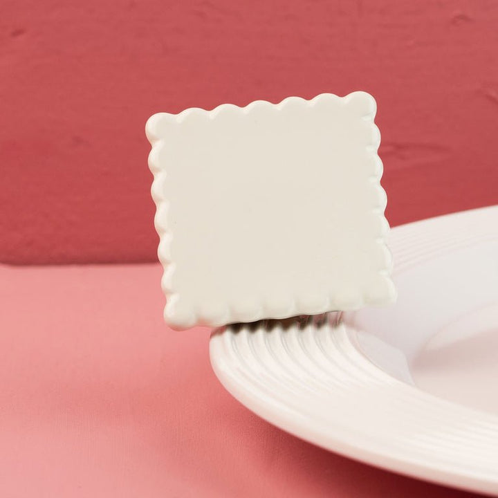 Simple Scallop Mini by Nora Fleming — hand-painted ceramic scalloped white disc