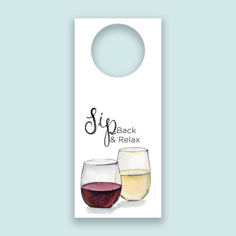 Sip Back Wine Tag - Something Splendid Co.