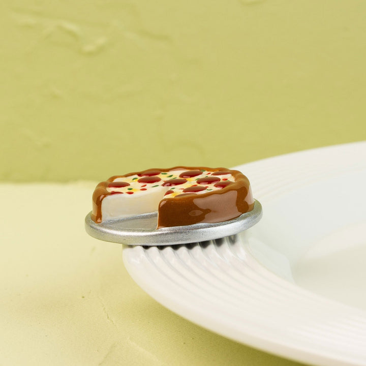 Slice, Slice, Baby Mini by Nora Fleming — hand-painted ceramic loaded pizza slice