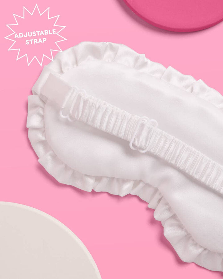 Something Blue "Bride" Sleep Mask - embroidered white satin - Something Splendid Co.