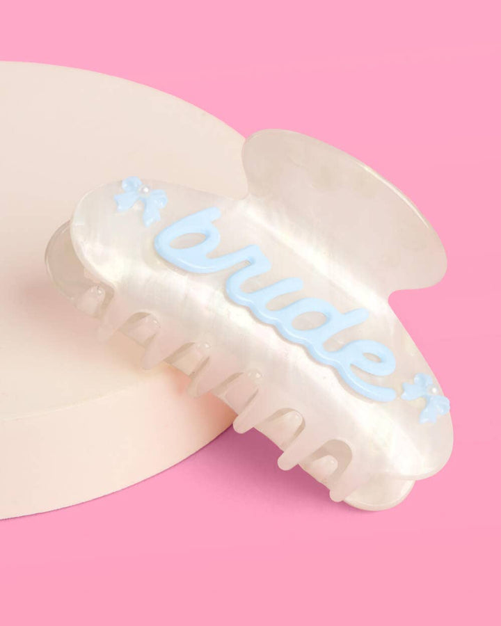 Something Blue Clip - pearl acrylic claw clip - Something Splendid Co.
