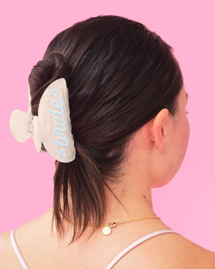 Something Blue Clip - pearl acrylic claw clip - Something Splendid Co.