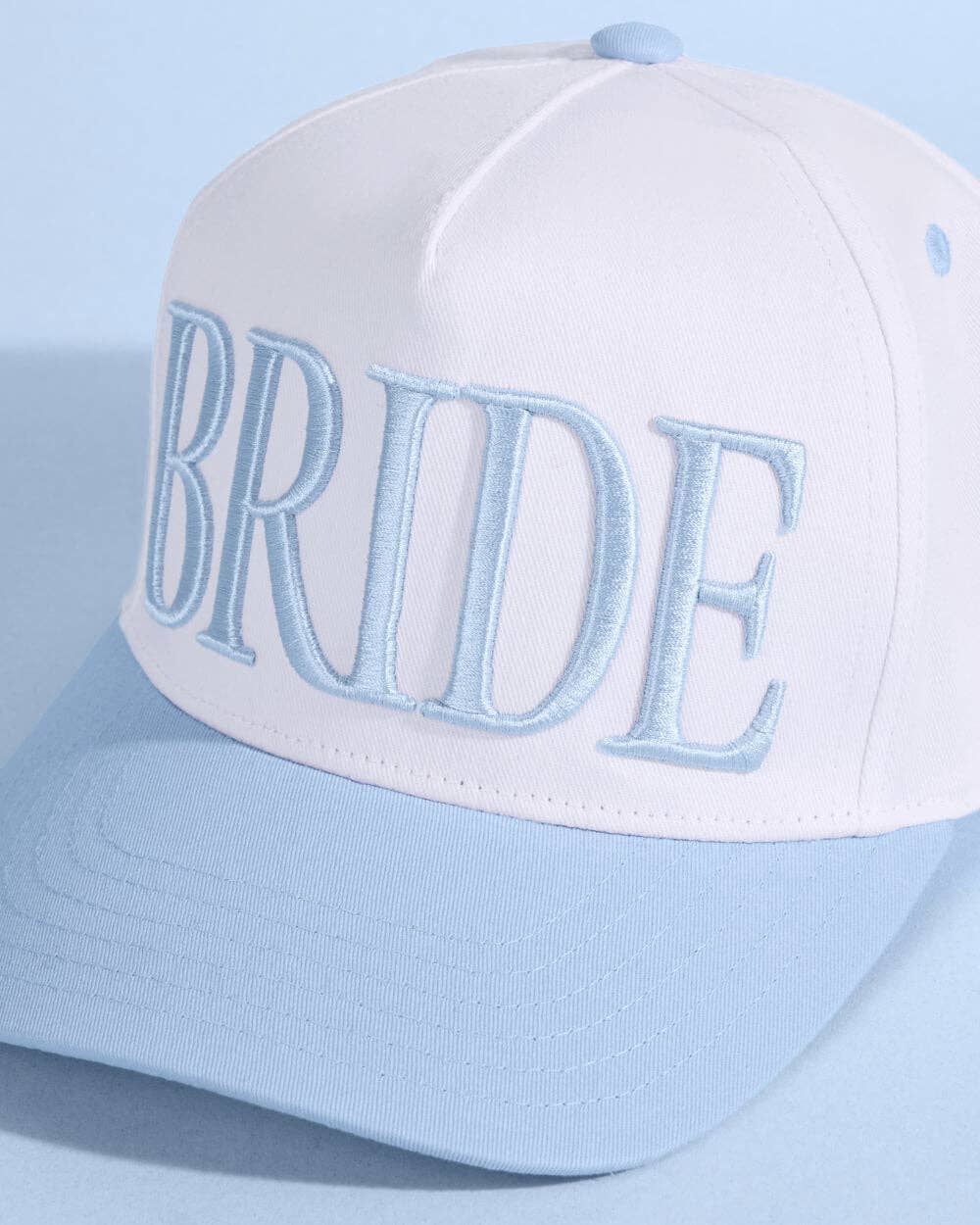Something Blue Hat - embroidered hat, Bride Gift, Bachelorette - Something Splendid Co.