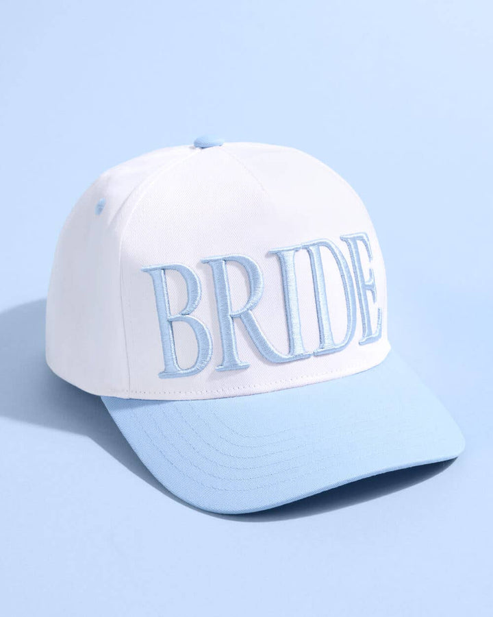 Something Blue Hat - embroidered hat, Bride Gift, Bachelorette - Something Splendid Co.