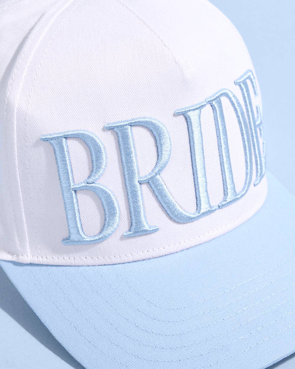 Something Blue Hat - embroidered hat, Bride Gift, Bachelorette - Something Splendid Co.