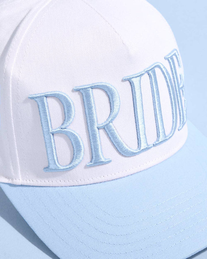 Something Blue Hat - embroidered hat, Bride Gift, Bachelorette - Something Splendid Co.