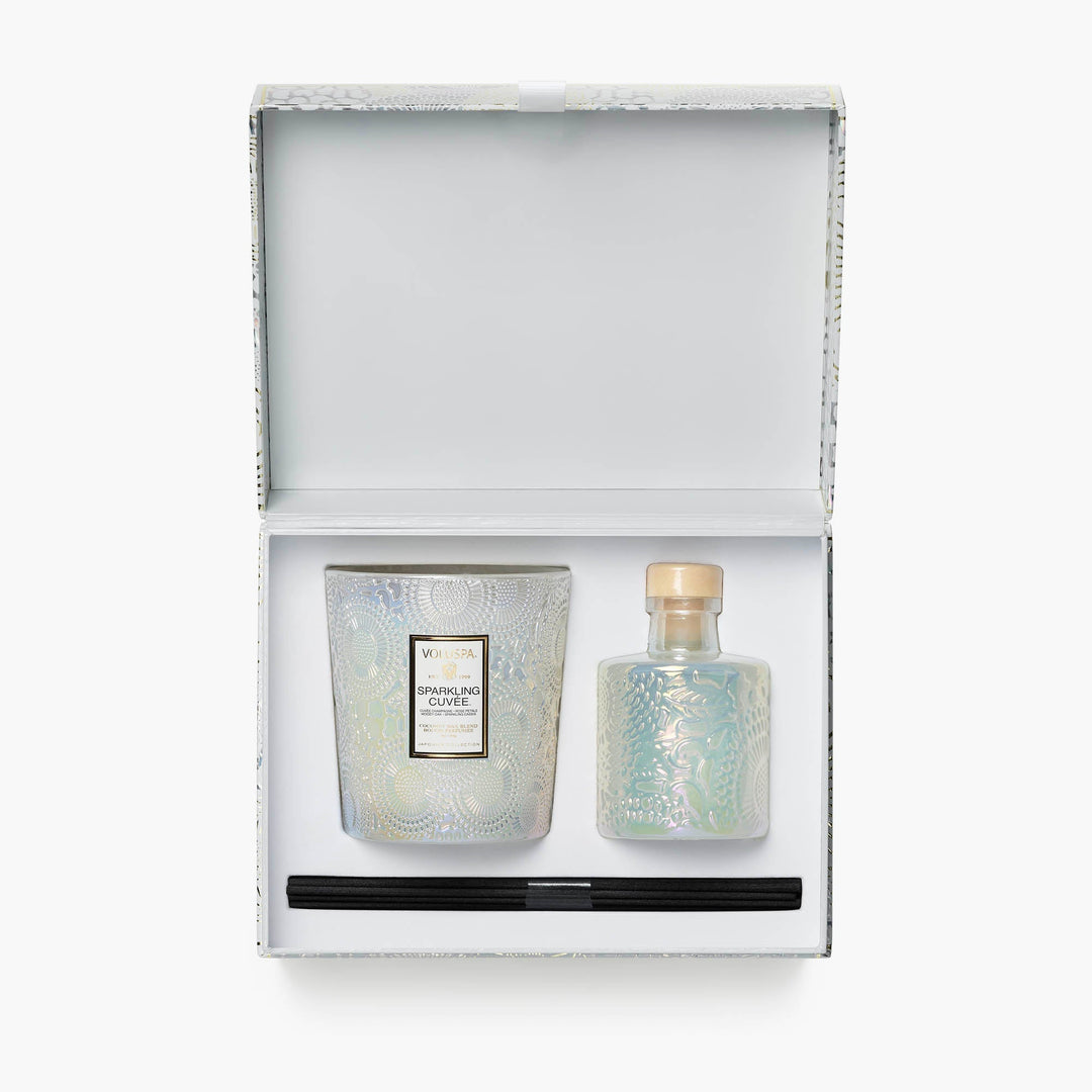 Sparkling Cuvee Celebration Gift Set - Candle & Diffuser - Something Splendid Co.