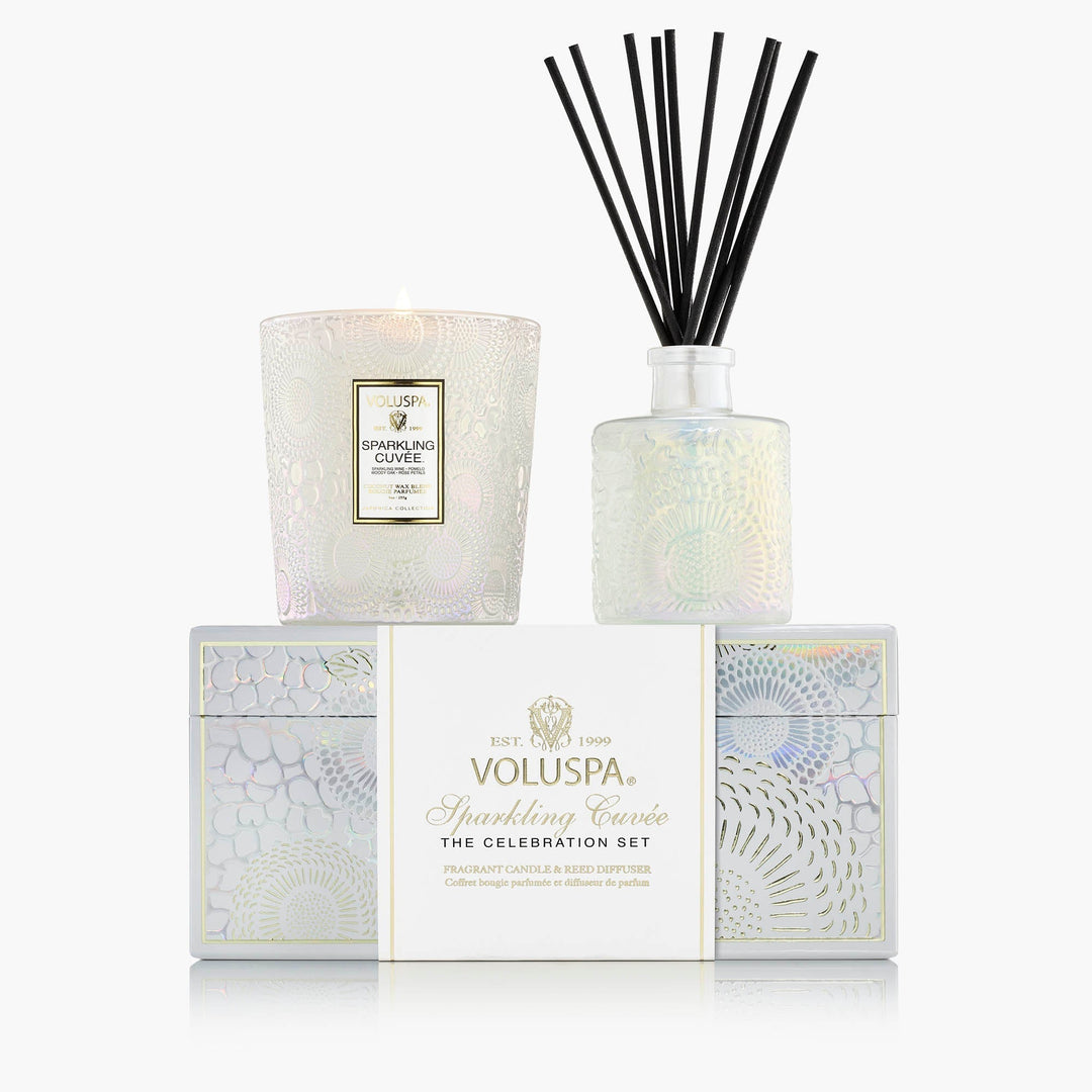 Sparkling Cuvee Celebration Gift Set - Candle & Diffuser - Something Splendid Co.
