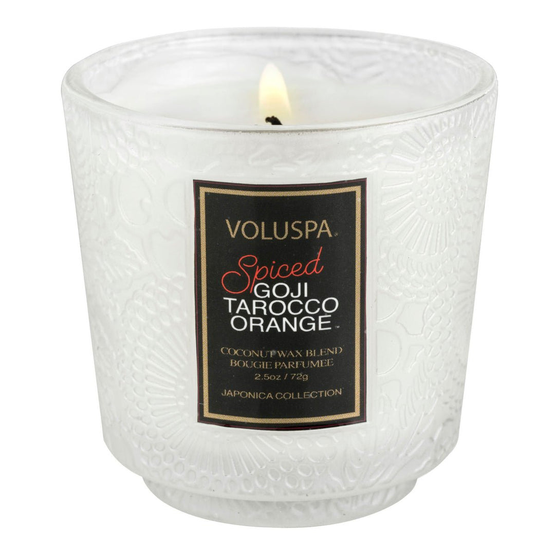 Spiced Goji Tarocco Orange Pedestal Candle - Something Splendid Co.