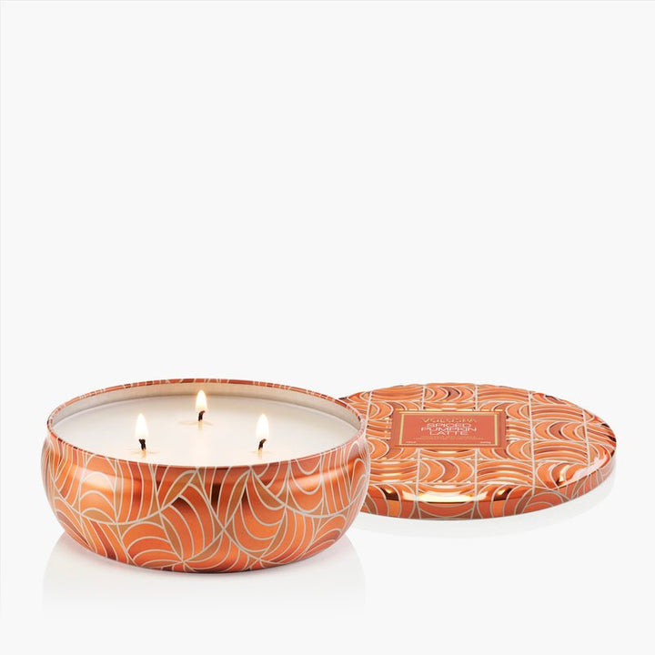 Spiced Pumpkin Latte 3 Wick Tin Candle - Something Splendid Co.