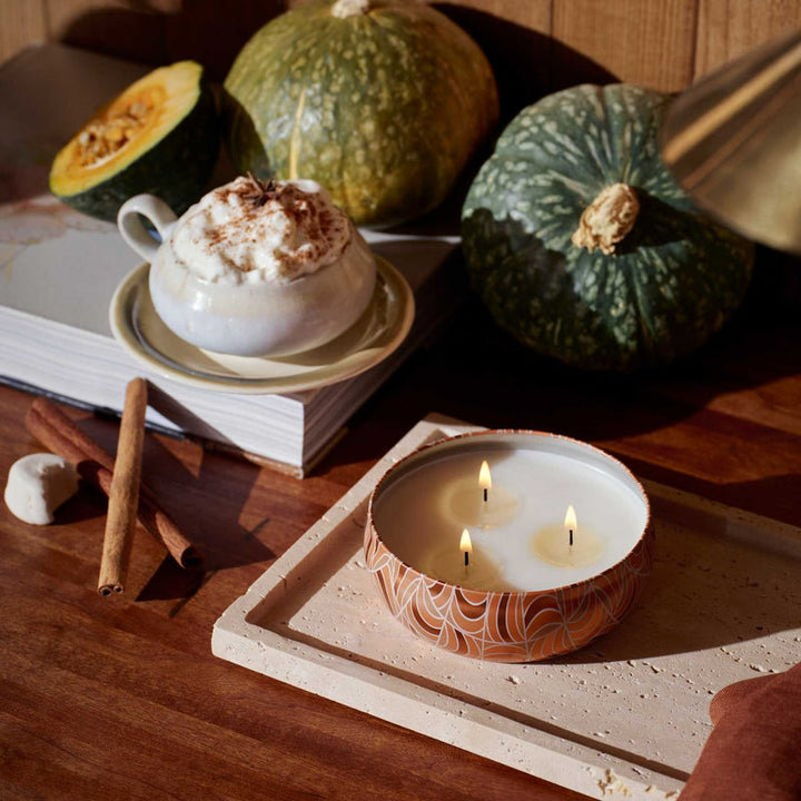 Spiced Pumpkin Latte 3 Wick Tin Candle - Something Splendid Co.