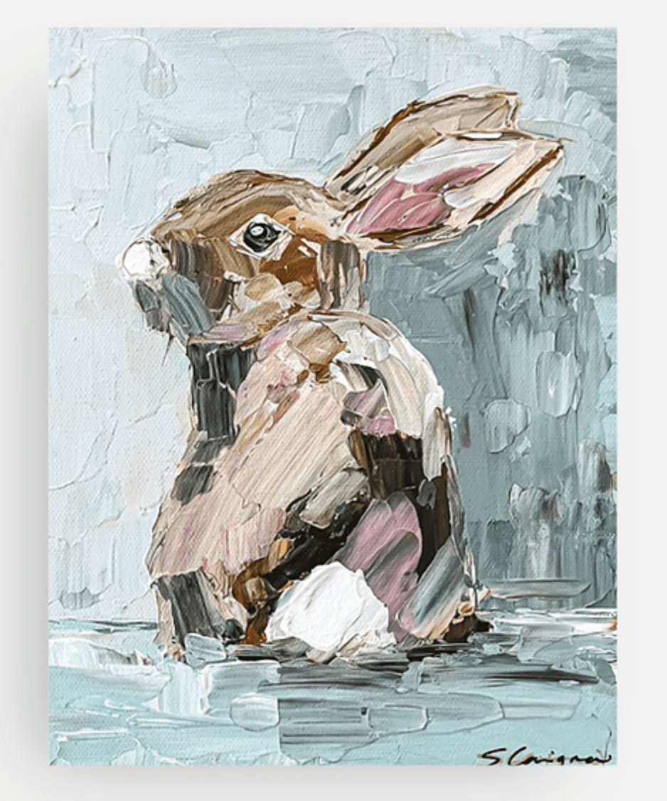 Spring Bunny, Hopper Print | 8"x10" - Something Splendid Co.