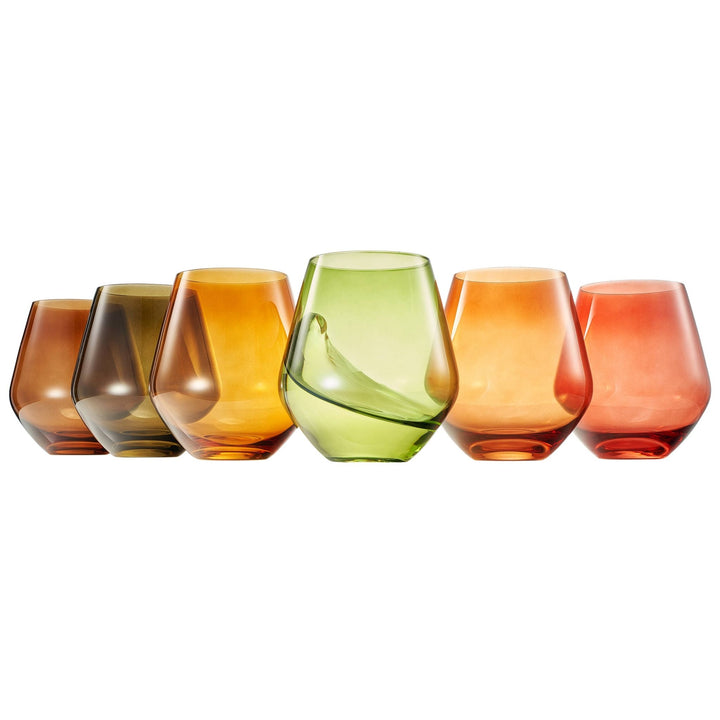 Spring Decor Colored Wine Glasses | Set of 6 | Colored 16 OZ - Something Splendid Co.